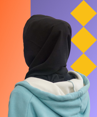 a person wearing a sweatshirt with hood