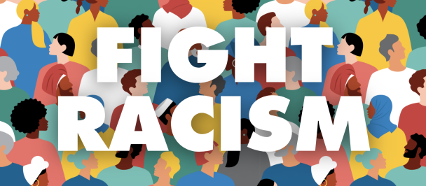 Fight racism graphic